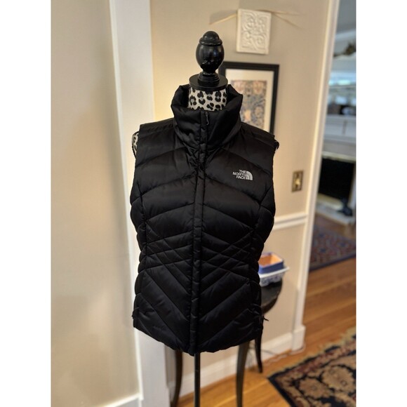 The North Face Down Full Zip Quilted Puffer Vest Jacket 550 Black Women’s Med - Picture 1 of 10